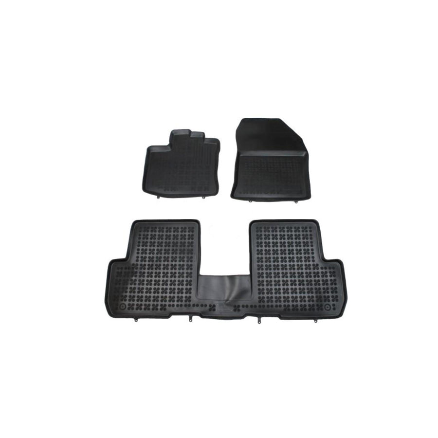 REZAW PLAST 203404A Floor mat set for DACIA Lodgy (JS_) Elastomer, Front and Rear, Black