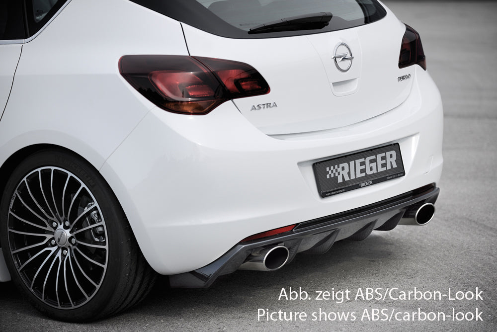 Rieger 00088114 Opel Astra J Rear Diffuser for Sport Tailpipe Left & Right - Glossy Black