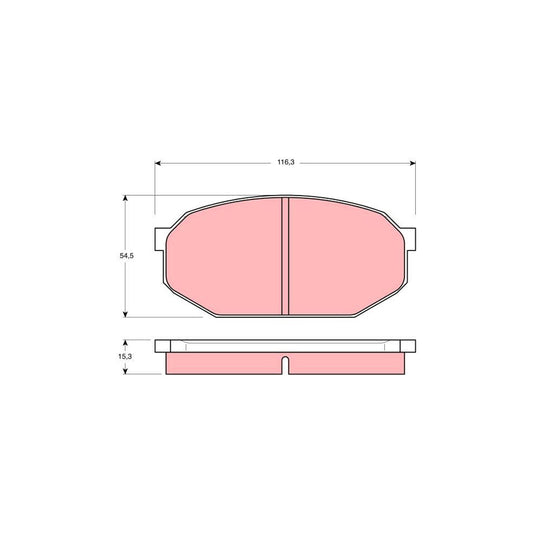 TRW Gdb203 Brake Pad Set Not Prepared For Wear Indicator