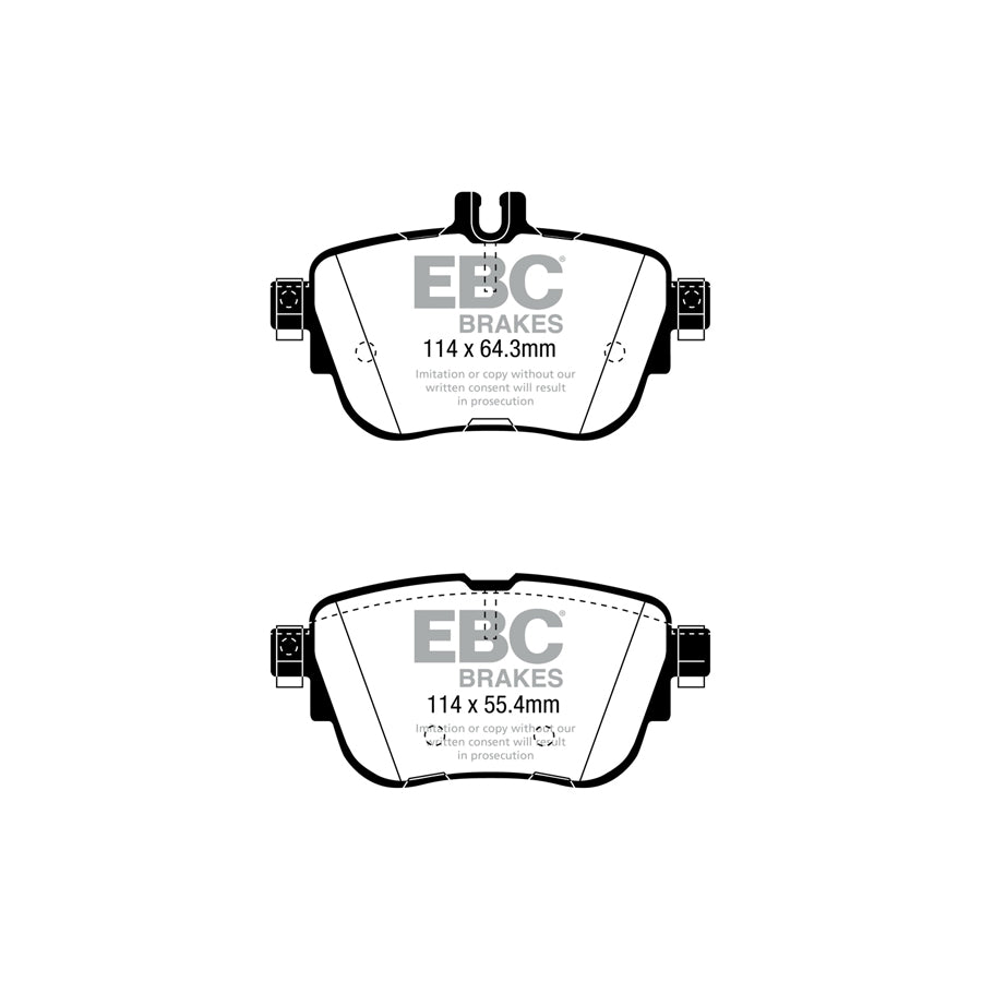 EBC Mercedes-Benz W/S/C/A238 Greenstuff 2000 Series Sport Rear Brake Pads - TRW Caliper (Inc. E220, E250, E300 & E300 TD) (Pair)