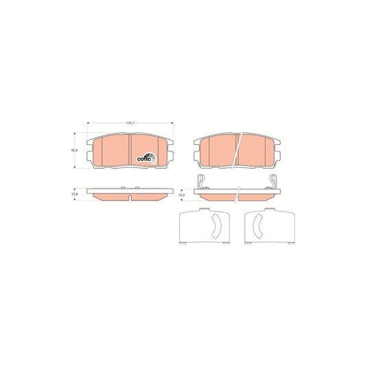 TRW Cotec Gdb1716 Brake Pad Set With Acoustic Wear Warning