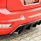 Rieger 00088118 Ford Focus 2 ST Rear Diffuser for Original Tailpipe Left & RIght - Glossy Black