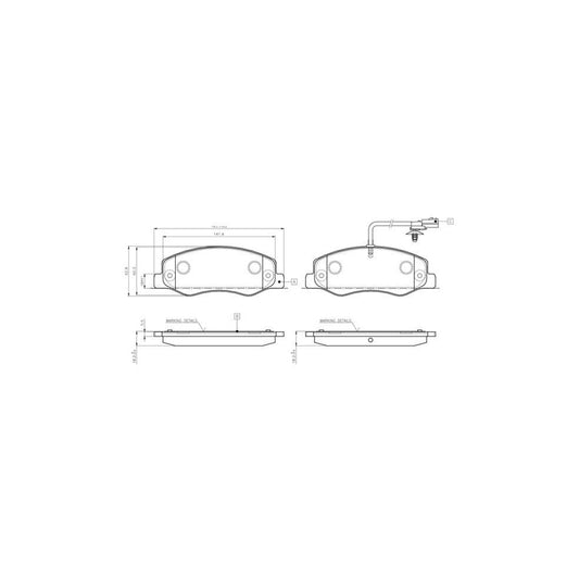 Bosch 0986Tb3132 Brake Pad Set Excl Wear Warning Contact