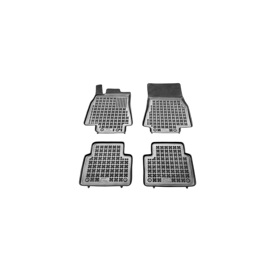 REZAW PLAST Tailored 201705 Floor mat set suitable for MERCEDES-BENZ B-Class (W245) Elastomer, Front and Rear, Quantity: 4, Black