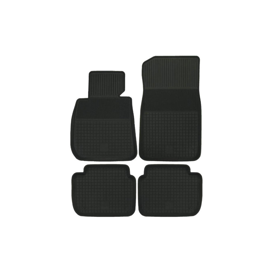 POLGUM P39C Floor mat set for BMW 3 Saloon (F30, F80) Elastomer, Front and Rear, Quantity: 4, Black
