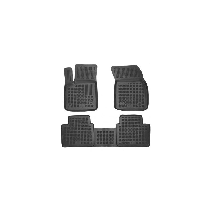 REZAW PLAST 200632 Floor mat set for FORD FOCUS Elastomer, Front and Rear, Black