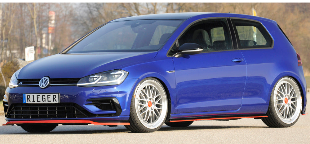 Rieger 00059581 VW Mk7 Mk7-Line Golf R Front Splitter -  Matte Black
