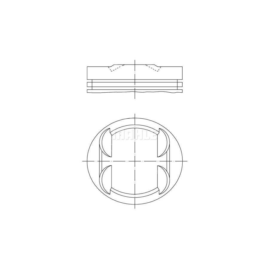 MAHLE ORIGINAL 033 18 01 Piston for AUDI A6 81,26 mm, without cooling duct