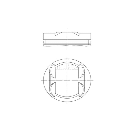 MAHLE ORIGINAL 033 18 01 Piston for AUDI A6 81,26 mm, without cooling duct