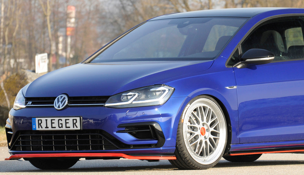 Rieger 00059581 VW Mk7 Mk7-Line Golf R Front Splitter -  Matte Black