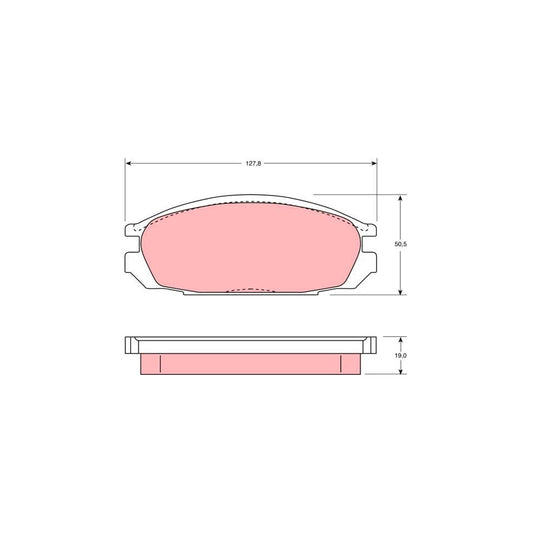 TRW Gdb745 Brake Pad Set For Nissan Patrol Gr Iv Off Road Y60 Gr Not Prepared For Wear Indicator