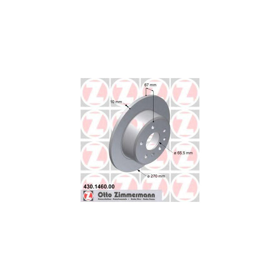 ZIMmERMANN 430 1460 00 Brake Disc Solid
