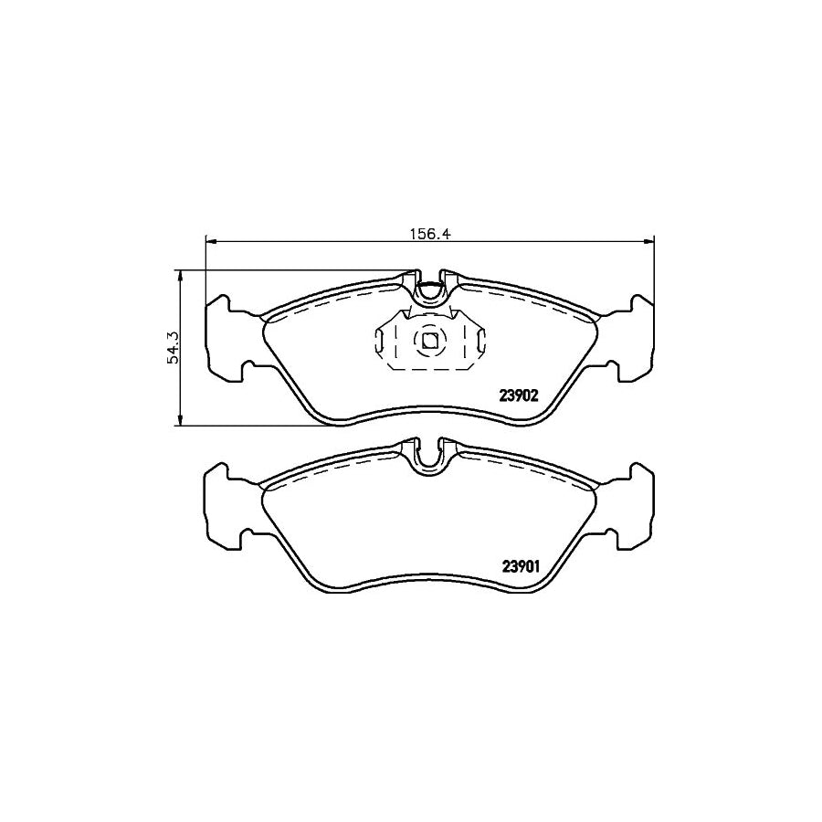 Hella 8DB 355 014 401 Brake Pad Set Incl Wear Warning Contact