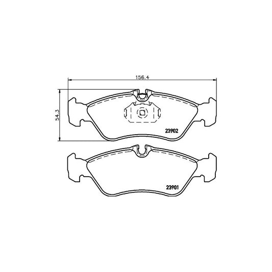 Hella 8DB 355 014 401 Brake Pad Set Incl Wear Warning Contact