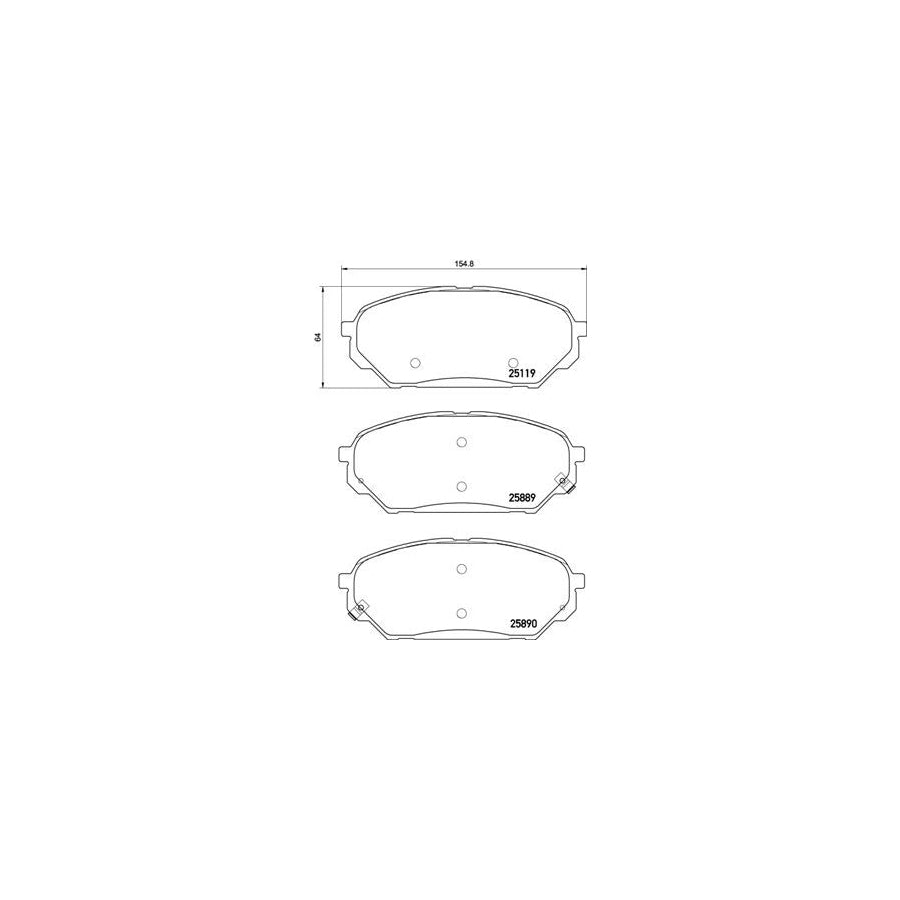 Brembo P 30 071 Brake Pad Set For Hyundai Ix55 En With Acoustic Wear Warning