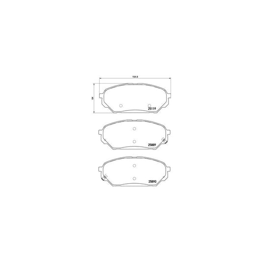 Brembo P 30 071 Brake Pad Set For Hyundai Ix55 En With Acoustic Wear Warning