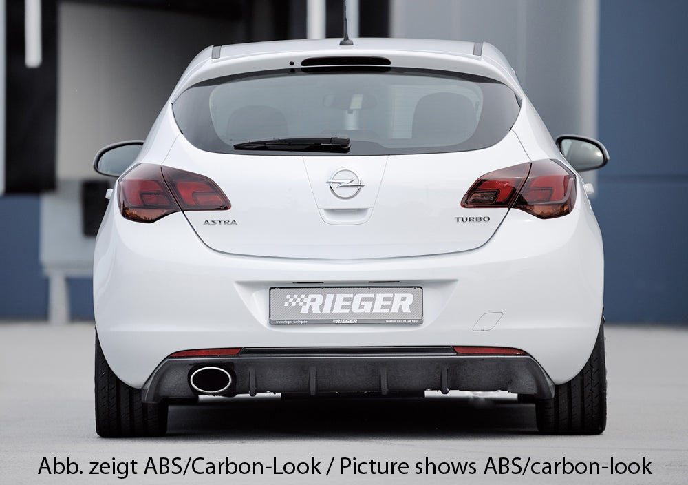 Rieger 00051317 Opel Astra J Rear Diffuser for Sport Tailpipe Left -  Matte Black