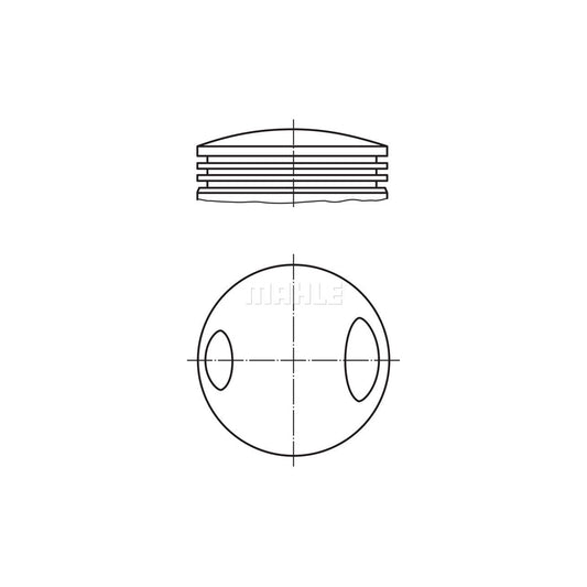 MAHLE ORIGINAL 082 71 00 Piston 84,0 mm, with piston rings, without cooling duct