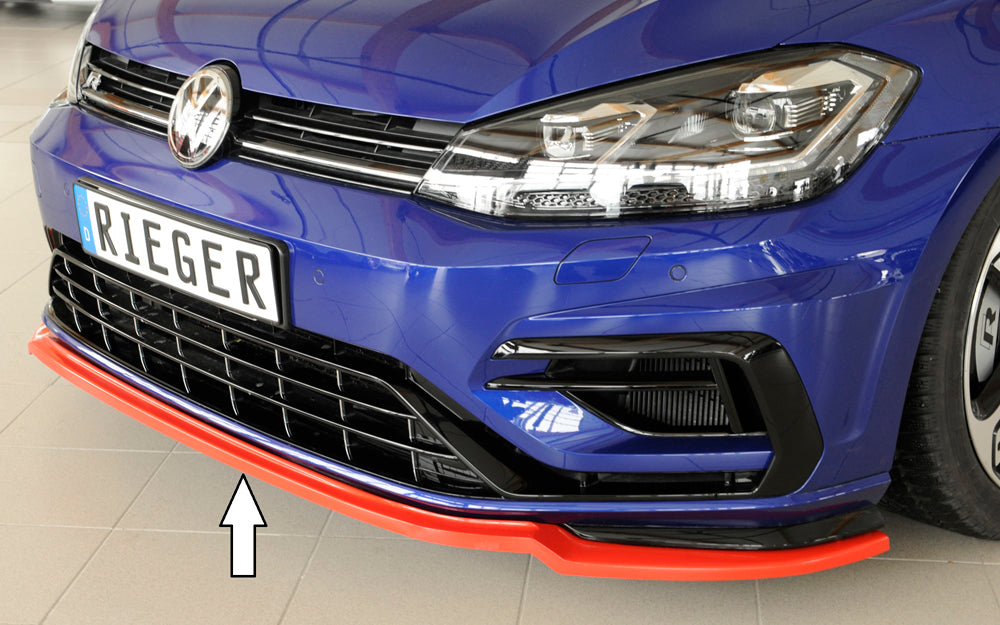 Rieger 00059581 VW Mk7 Mk7-Line Golf R Front Splitter -  Matte Black