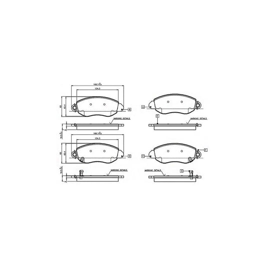 Bosch 0986Tb2049 Brake Pad Set For Ford Transit Excl Wear Warning Contact With Accessories