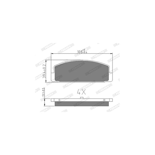 Ferodo Premier Fdb372 Brake Pad Set Not Prepared For Wear Indicator Without Accessories