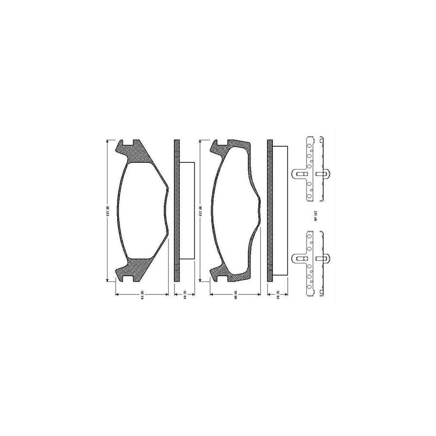 Bosch 0986Tb2090 Brake Pad Set Excl Wear Warning Contact With Accessories
