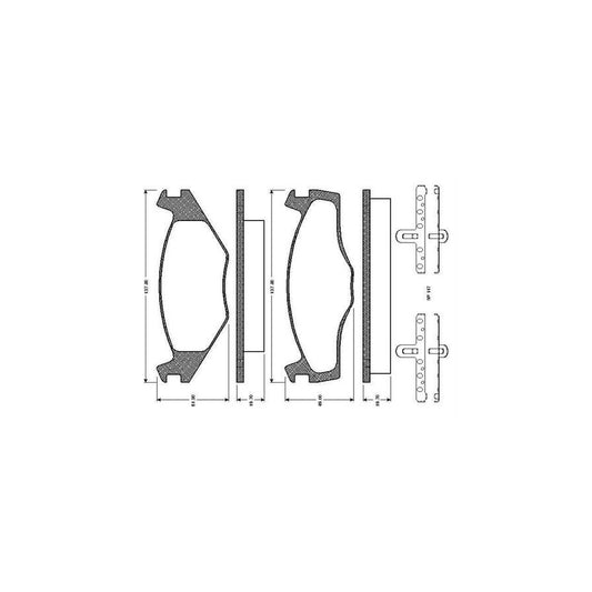 Bosch 0986Tb2090 Brake Pad Set Excl Wear Warning Contact With Accessories