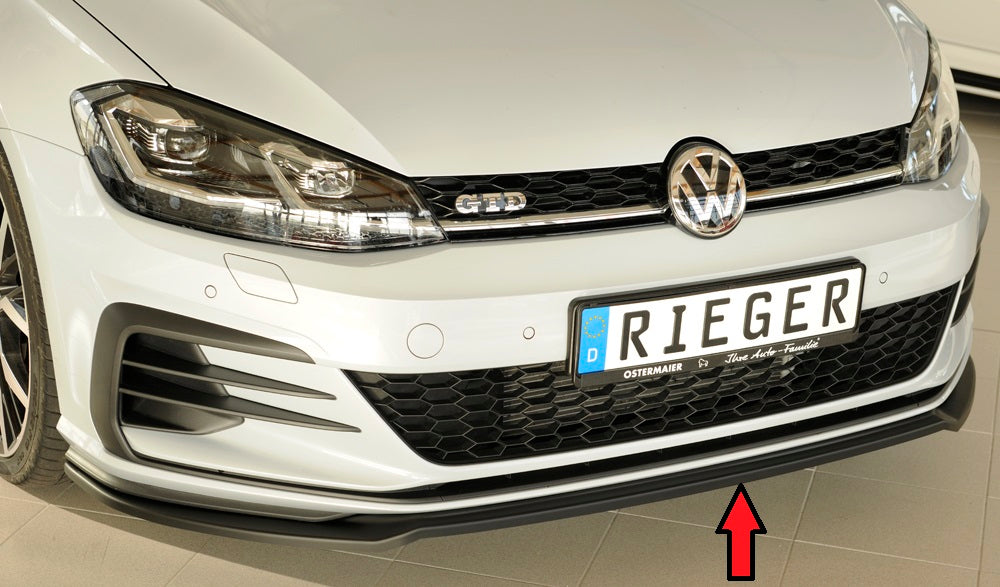 Rieger 00059580 VW Mk7 Golf Front Splitter (GTI, GTD & GTE)