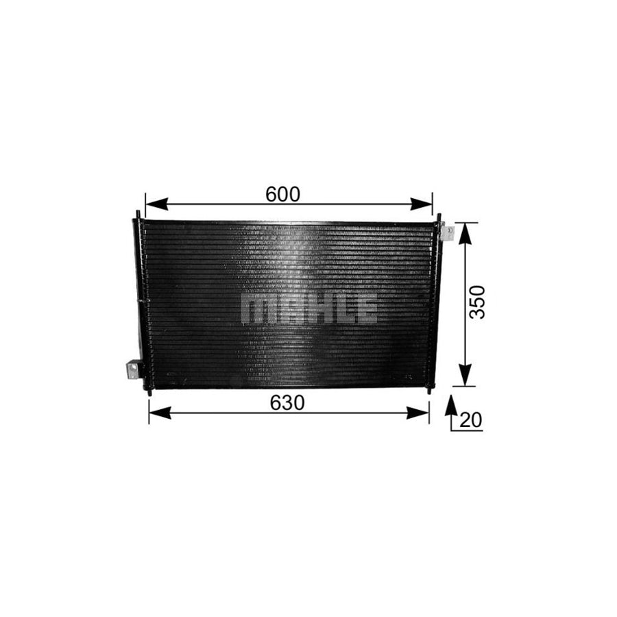 MAHLE ORIGINAL AC 232 000S Air conditioning condenser for HONDA ACCORD without dryer