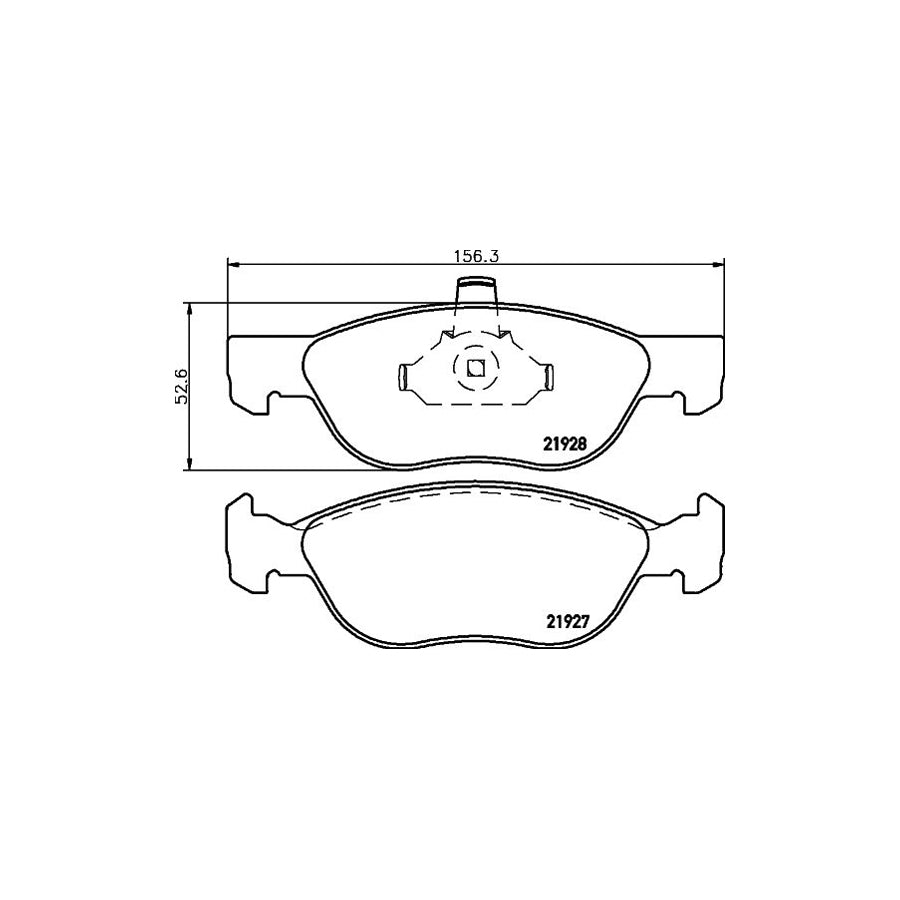 Hella 8DB 355 010 181 Brake Pad Set For Fiat Punto Not Prepared For Wear Indicator