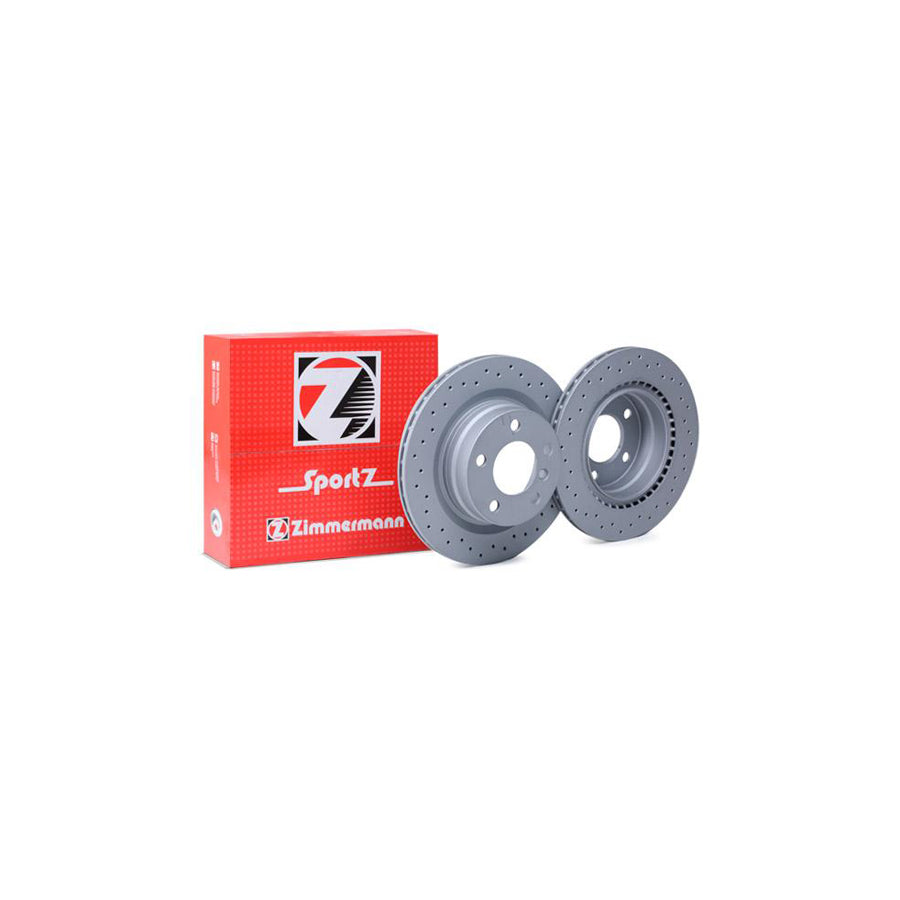 ZIMMERMANN SPORT COAT Z 150.3498.52 Brake Disc Internally Vented, Perforated, Coated, High-carbon
