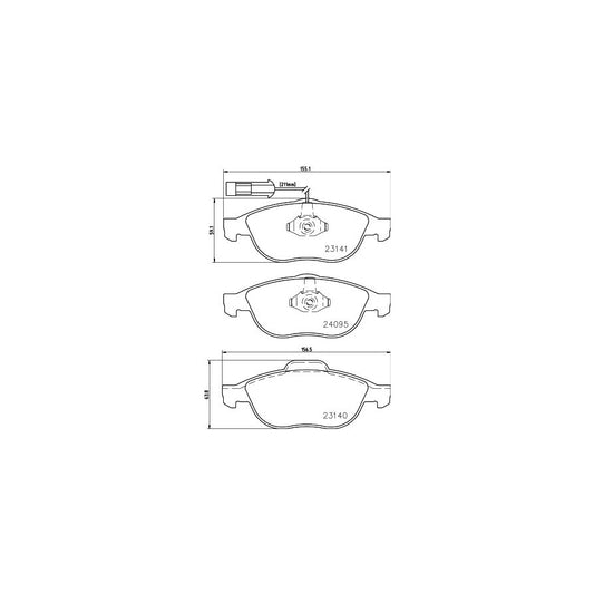 Hella 8DB 355 011 651 Brake Pad Set With Integrated Wear Warning Contact