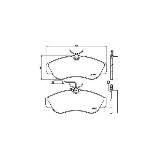 Brembo P 23 069 Brake Pad Set With Brake Caliper Screws