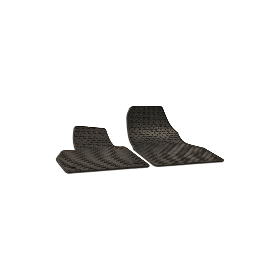 WALSER Tailored 50675 Floor mat set Elastomer, Front, Quantity: 2, Black