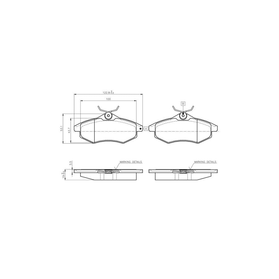 Bosch 0986Tb2420 Brake Pad Set Excl Wear Warning Contact With Accessories