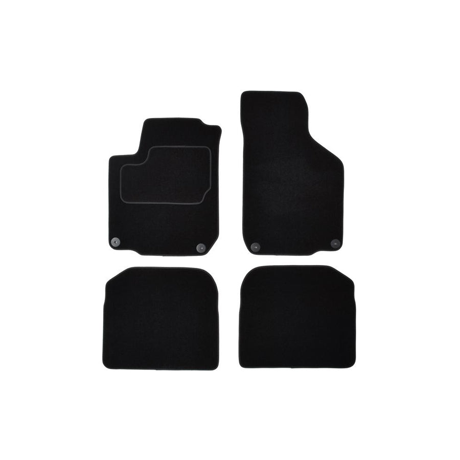 CUSTOPOL Tailored VW240C Floor mat set for VW NEW BEETLE Textile, Front and Rear, Quantity: 4, Black