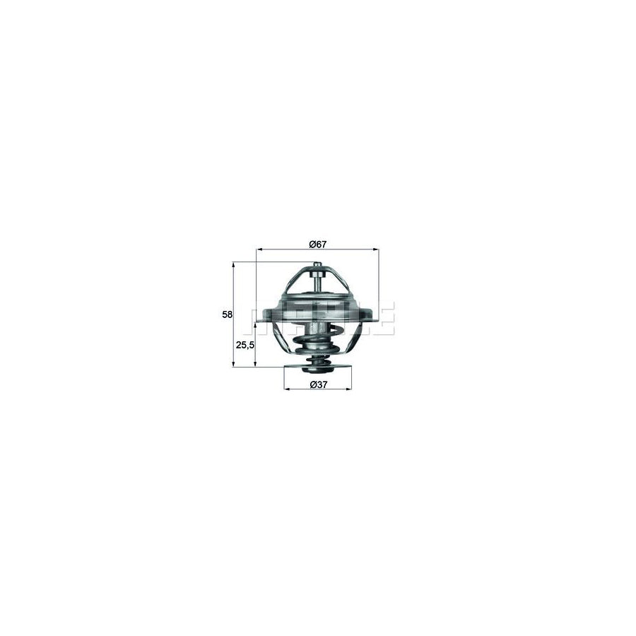 MAHLE ORIGINAL TX 20 71D Engine thermostat Opening Temperature: 71°C, with seal