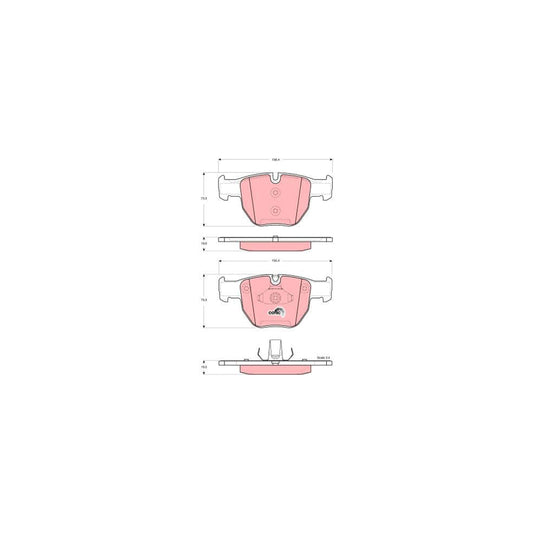 TRW Cotec Gdb1526 Brake Pad Set For Land Rover Range Rover Iii L322 Prepared For Wear Indicator
