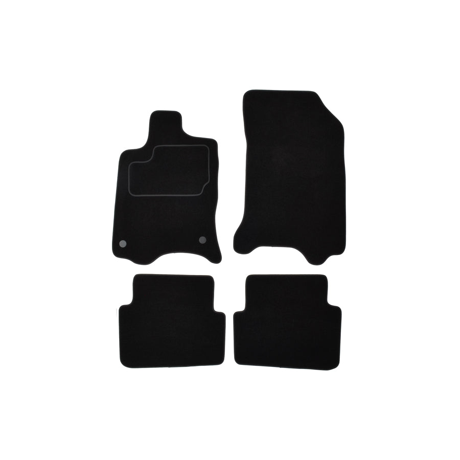 CUSTOPOL Tailored RNT260C Floor mat set for RENAULT LAGUNA Textile, Front and Rear, Quantity: 4, Black