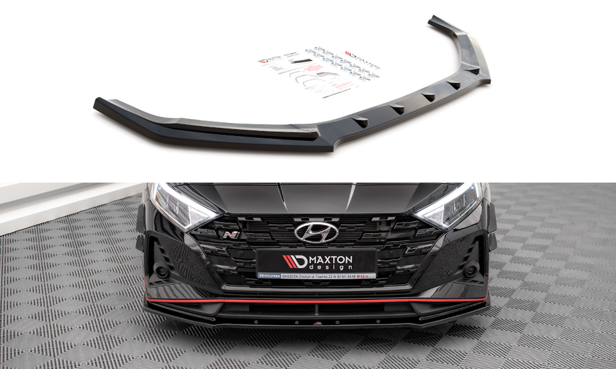 Maxton Design HY-I20-3-N-FD1T Front Splitter V.1 Hyundai I20N MK3 | Duco Car Parts UK Car Parts