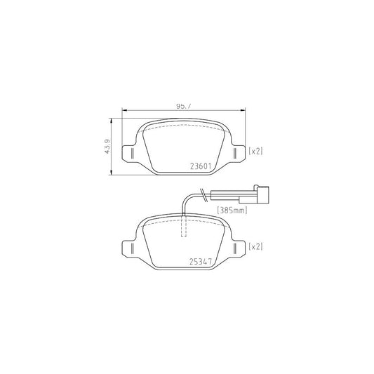 Hella 8DB 355 031 561 Brake Pad Set Incl Wear Warning Contact