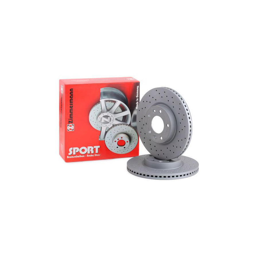 ZIMmERMANN SPORT COAT Z 370 3083 52 Brake Disc for MAZDA 6 Internally Vented Perforated Coated
