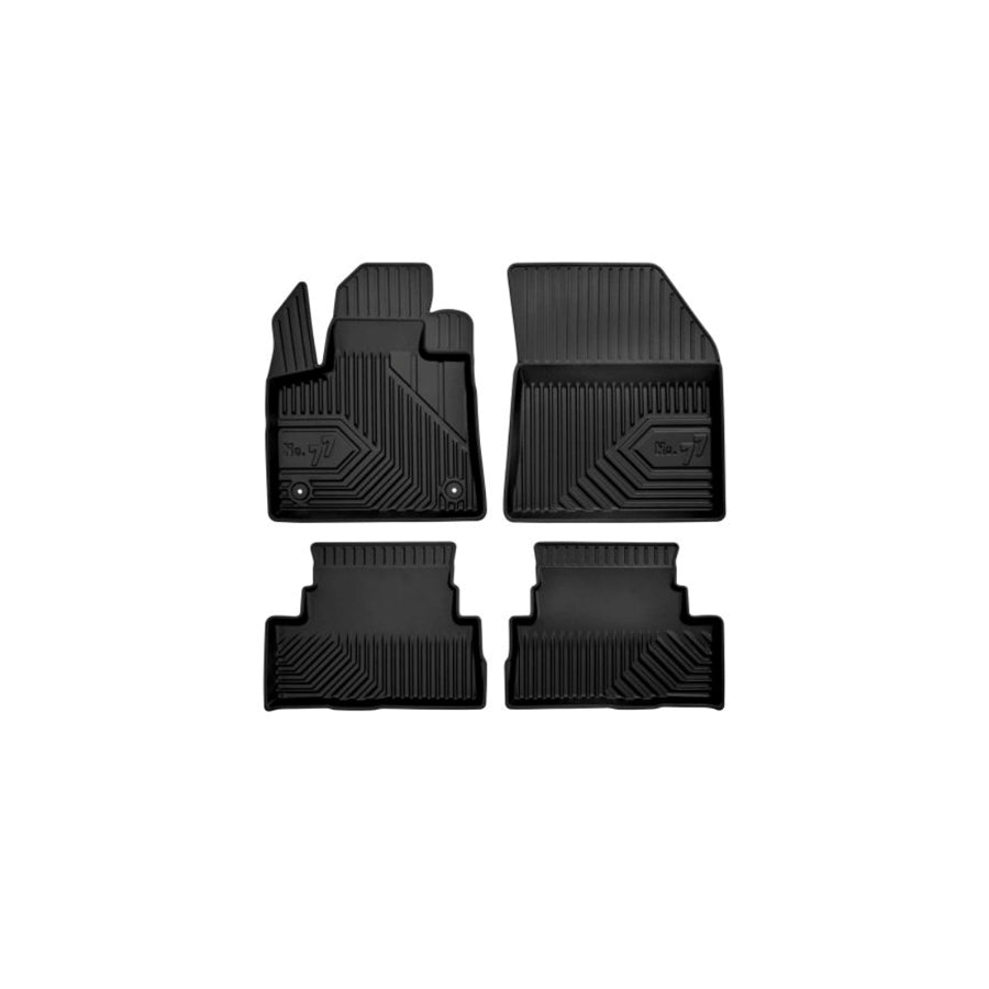 FROGUM Tailored 77407947 Floor mat set for OPEL Grandland X (A18) Elastomer, Front and Rear, Quantity: 4, Black, (LHD)