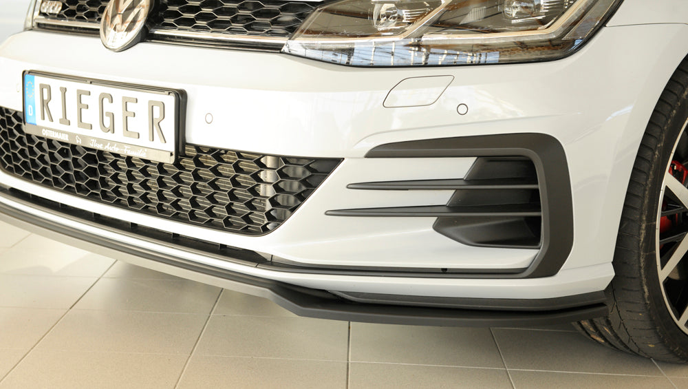 Rieger 00059580 VW Mk7 Golf Front Splitter (GTI, GTD & GTE) -  Matte Black