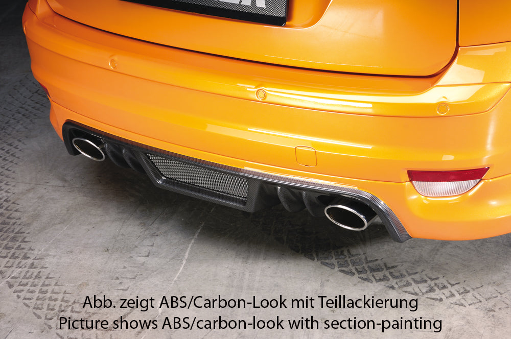 Rieger 00034138 Ford Focus 2 Rear Diffuser for Tailpipe Left & Right -  Matte Black