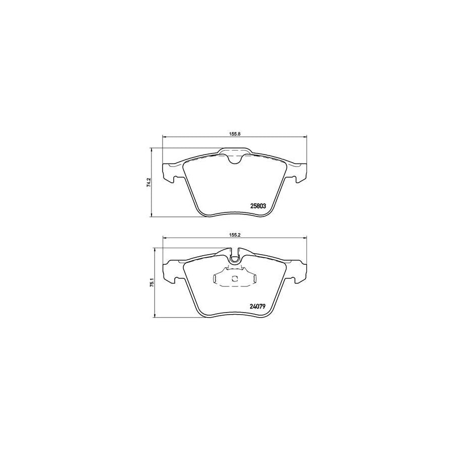 Brembo P 36 028 Brake Pad Set Prepared For Wear Indicator With Anti Squeak Plate