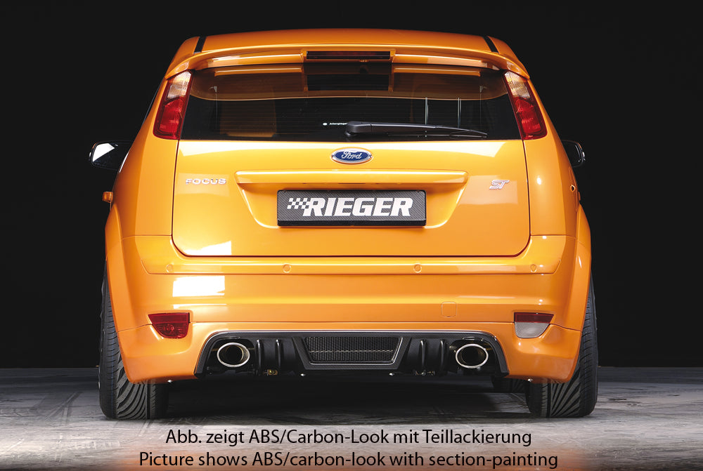 Rieger 00034138 Ford Focus 2 Rear Diffuser for Tailpipe Left & Right -  Matte Black