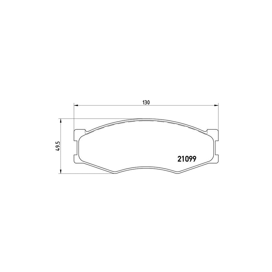 Brembo P 56 014 Brake Pad Set Excl Wear Warning Contact