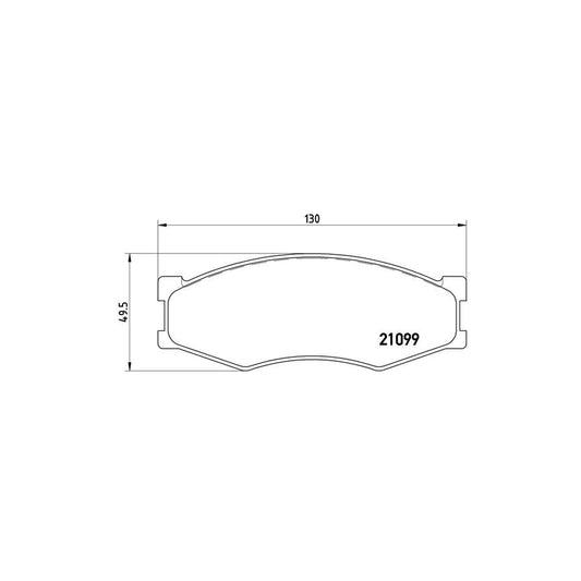 Brembo P 56 014 Brake Pad Set Excl Wear Warning Contact