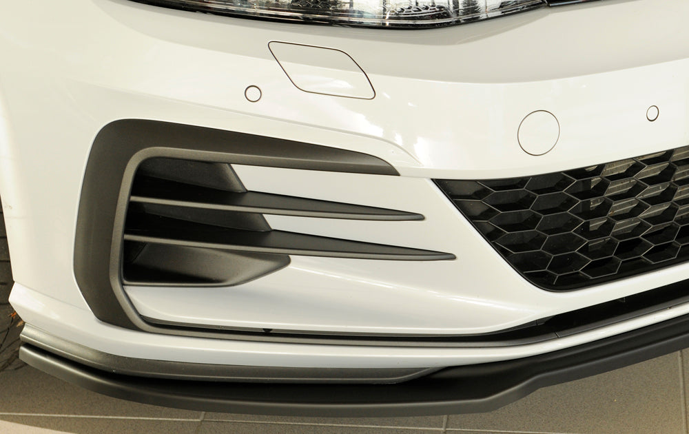Rieger 00059580 VW Mk7 Golf Front Splitter (GTI, GTD & GTE) -  Matte Black